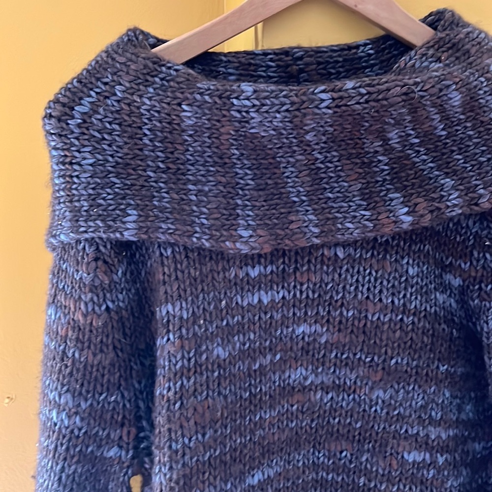 Soft knit sweater cowl neck
